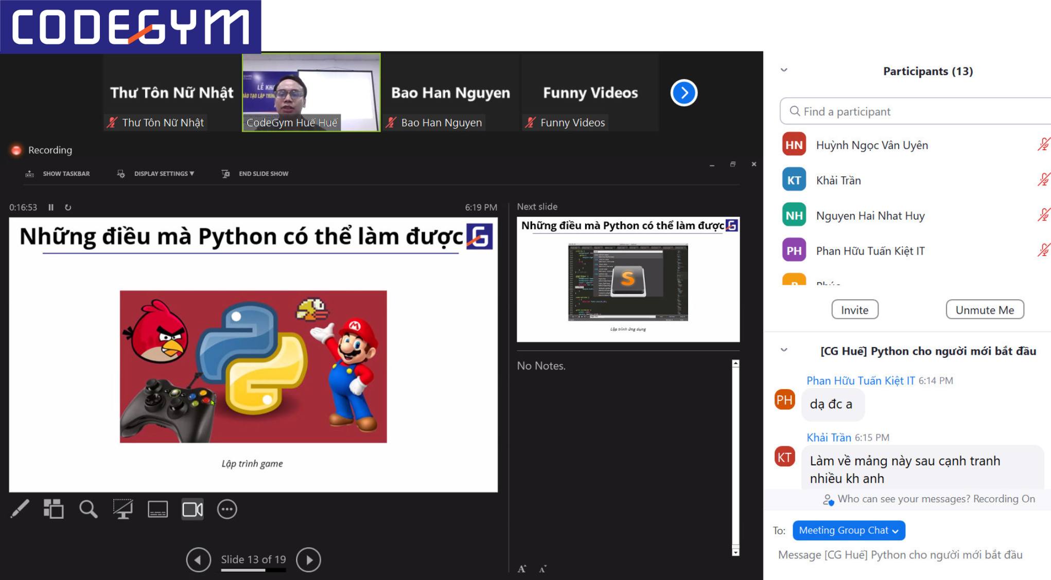 lớp Python Miễn Phí