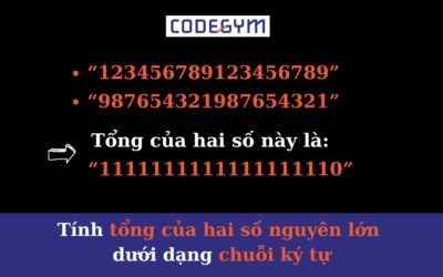 [Mỗi ngày 1 thuật toán] Tổng hai số nguyên lớn dạng chuỗi ký tự